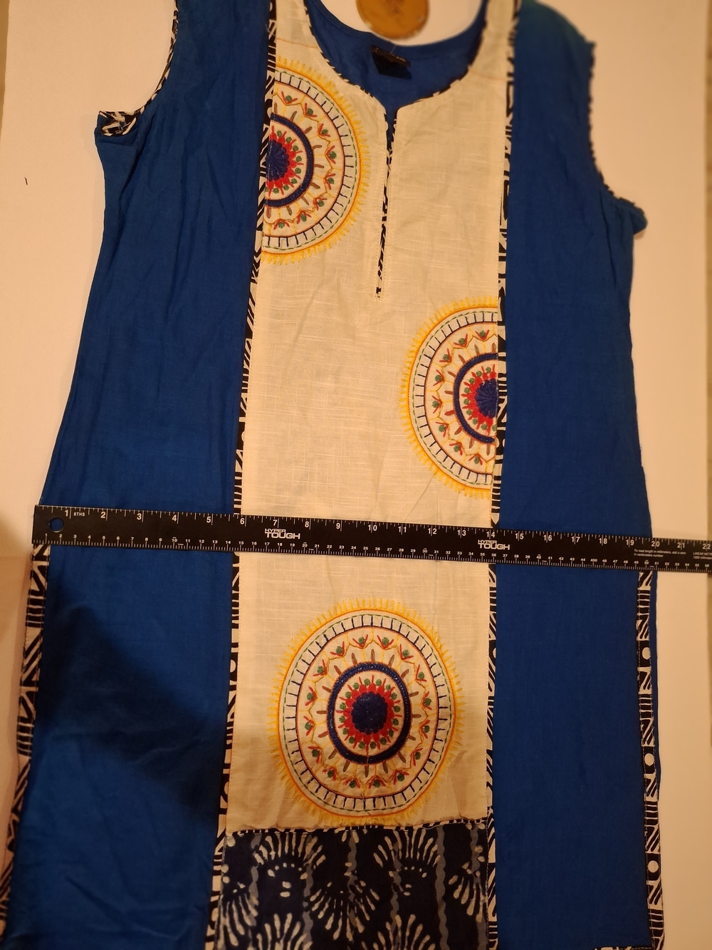 Boho Sleeveless Embroidered Medallion Dress - Picture 12 of 14